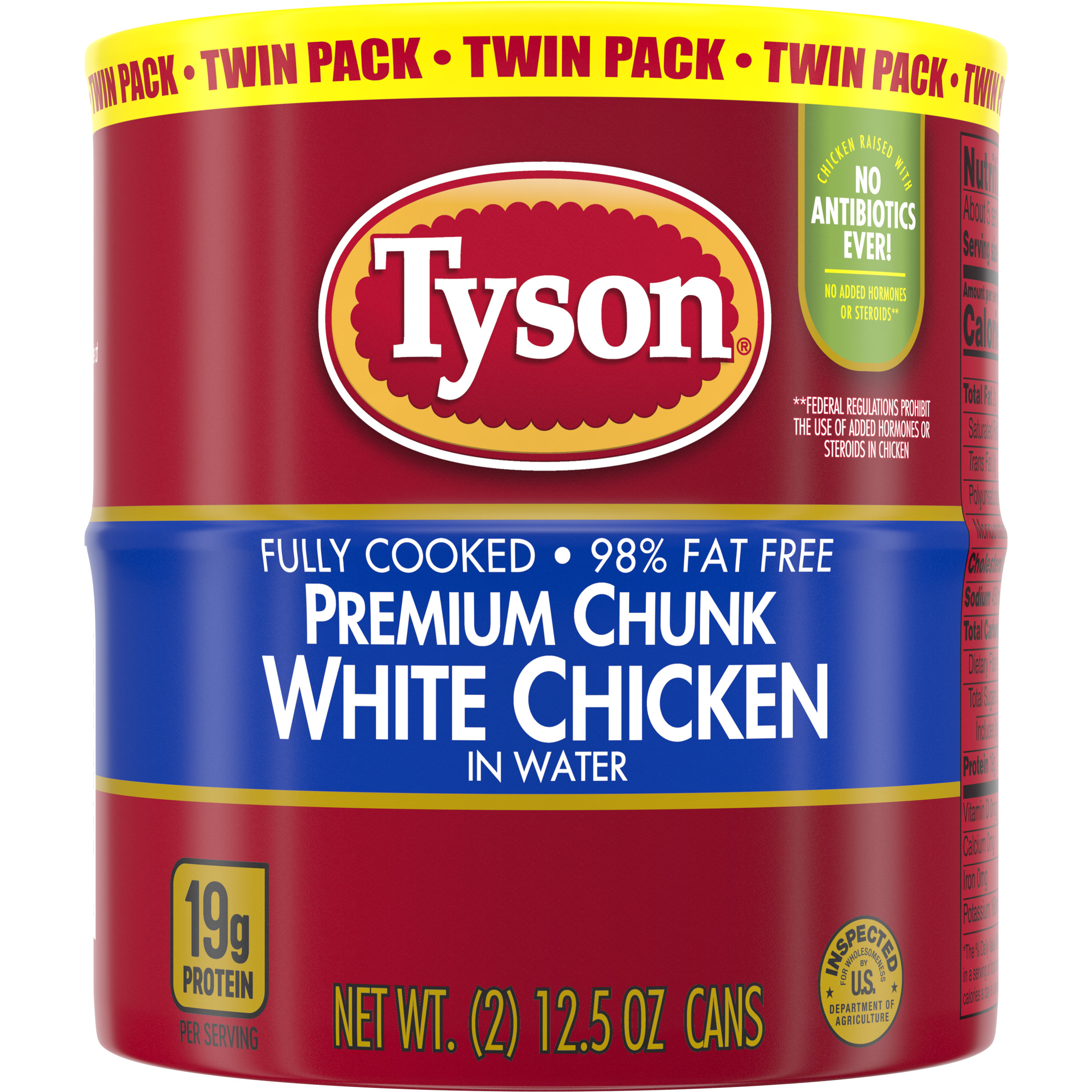 Tyson® Premium Chunk White Chicken Breast, 12.5 oz. (Twin Pack