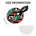 thumbnail image 5 of Palestine 2Pcs PU Leather Round Luggage Tags with Privacy Cover and Name ID Tag for Suitcase, Handbags, Backpacks, School Bags, 5 of 6