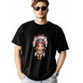 thumbnail image 2 of Camisetas de manga corta con cuello redondo para hombre con diseño de chica de dibujos animados, 2 of 8