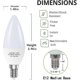 thumbnail image 4 of 6-Pack E12 LED Ceiling Fan Light Bulbs, 60 Watts Equivalent Candelabra LED Light Bulbs, Type B Light Bulb for Chandelier, Candle Lightbulbs, Non-Dimma, 4 of 5