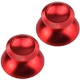 thumbnail image 1 of YUNDAP 2pcs Grip Stick for PS4 Xbox One Game System Controller Universal Metal Mushroom Rocker Cap Red, 1 of 8