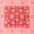 thumbnail image 1 of Ahgly Company Machine Washable Indoor Square Oriental Red Traditional Area Rugs, 7' Square, 1 of 4