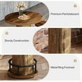 thumbnail image 5 of Tribesigns 3-Piece Round Dining Table Set for 2 People, Industrial Kitchen Table with 2 Chairs, Small Round Counter Height Bar Table, Pub Table for Small Space(4PC), 5 of 5