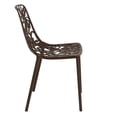 thumbnail image 3 of LeisureMod DC23BR Chaise Moderne Devon en Aluminium 32 x 24.5 x 21.5 Po, Marron, 3 of 9