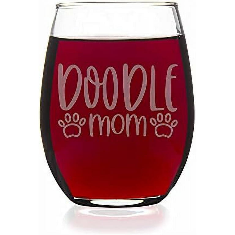 Dog Mom Wine Glasses Gift From Dog Dog Mom Mothers Day Gift Best Dog Mom  Rockin the Dog Mom Life Mom Wine Glass Set 
