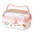 thumbnail image 4 of Caja de almacenamiento organizadora de accesorios para el cabello, soporte portátil, recipiente para joyas, estuche de almacenamiento de maquillaje para encimera, baño y escritorio Tres capas Soledad Estuche de almacenamiento, 4 of 10