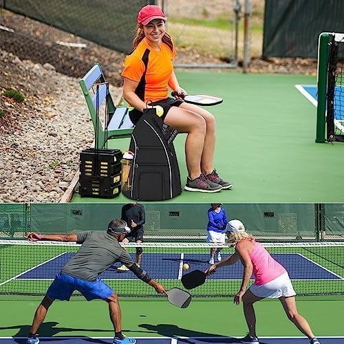 Pickleball Bag - Pickleball Bags for Women Men - Pickleball Backpack - Travel Pickleball Paddle Case, Pickle Ball Bag for Pickleball Paddle Tennis Racket, Protable Pickleball Sling Bag