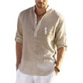 thumbnail image 5 of Camisetas de manga larga holgadas de algodón y lino de alta calidad para hombre, ropa informal de verano con estampado de kárate Kyokushin, moda 2023, 5 of 5