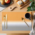 thumbnail image 2 of Orange and Grey Ombre Placemats Set of 4 Gradient Gradual Color Place Mats Table Mats Kitchen Dining Home Outdoor Party Table Decoration, 2 of 9