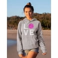 thumbnail image 3 of Tstars Womens Volleyball Hoodie - Love Volleyball Sweatshirt - Gift for Volleyball Lovers - Indoor & Beach Game Fan Apparel - Sport Enthusiast Birthday or Christmas Present, 3 of 6