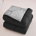 thumbnail image 5 of EvJk 3-Piece King Comforter Set – Black/ Light Gray Reversible All Season Bedding, 5 of 5