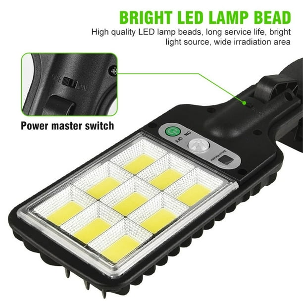 Eyotto Solar Wall Lights Outdoor, 1800W Solar Motion Sensor Flood