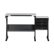 Studio Designs Eclipse Ultra Center/Drawing Table with Angle Adjustable Top, Storage Drawers with Stool 2 Piece Set