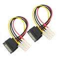 thumbnail image 2 of 2Pcs/set SATA 15Pin Male to IDE 4Pin Female HDD Extension Power Adapter, 2 of 9