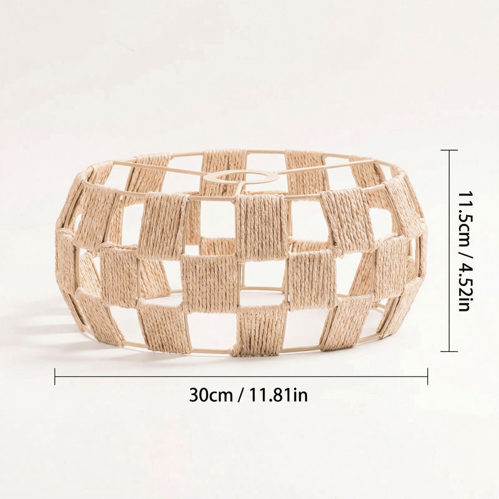 Handmade Wicker Style Chandelier Shade, Retro Weave Pendant Lamp Cover, Rustic Farmhouse Ceiling Lighting Fixture Accessory, Artistic Texture Lamp Protector Shell