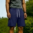 thumbnail image 2 of EOYWHK Mens Hiking Shorts with Pockets Elastic Waist Hiking Shorts Men Soft Lightweight Breathable Comfort Cargo Shorts for Men Blue, Size M, 2 of 9