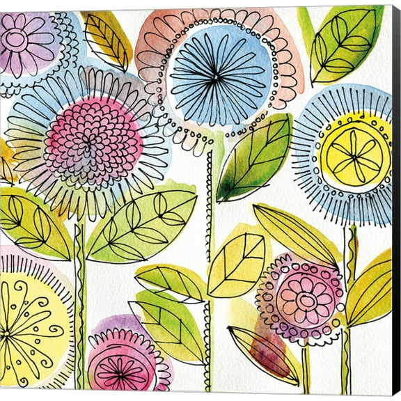 Watercolor Flowers by Anne Tavoletti, Canvas Wall Art