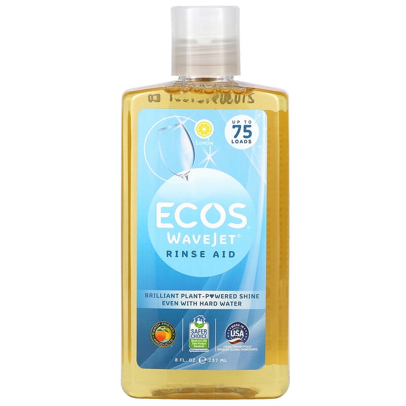 Earth Friendly Products, Ecos, Wavejet, Rinse Aid, Lemon, 8 fl oz