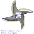 thumbnail image 3 of 2 Pcs #12 Meat Grinder Blade Stainless Steel Knife Cutter Replacement for Grinders, Please check the size and shape, 3 of 5