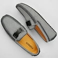 thumbnail image 3 of Big Size Men's Casual Loafers Slip On Leather Shoes Lightweight Driving Shoes Moccasins Classic Penny Loafer Flats Boat Shoes, 3 of 10