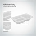 thumbnail image 5 of 20 Pcs 3 Compartment Snack Containers with Lids, Reusable Clear Plastic Food Storage Pots, 9 oz Total Capacity, Individual Bento Box for Condiments, Meal Prep, Desserts, Easy Stackable, 5 of 8