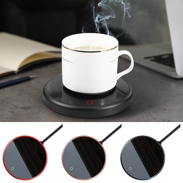Calentador de tazas de café cerámica a temperatura constante a 55°C • Base de calentamiento automático de 18W • Calentador de tazas de sobremesa 12x12cm • Cable de 1,5M • Eficiente energéticamente