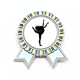 thumbnail image 1 of Sports Dance Dancer performance art Insignia broche Medalla ganadora, 1 of 3