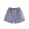 thumbnail image 3 of SROBPTY Teen Girls Summer Shorts Solid Elastic Waist Loose Breathable Pants for 2-18Y, 3 of 5