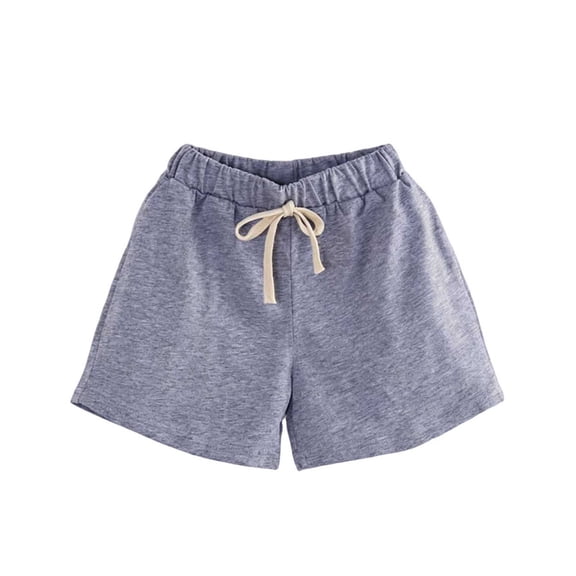 qucoqpe Children and Juniors Summer Shorts Workout Biker Running Hiking Drawstring Solid Color Elastic Waist Casual Outdoor Exercise Shorts Kids