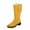 Yellow, variant on Mid Calf Boots for Women Fashion Stitching Leather Back Zipper Rhinestone Pull on Chunky Heel Long Riding Booties