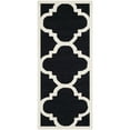 thumbnail image 4 of SAFAVIEH Cambridge Justine Geometric Quatrefoil Wool Area Rug, Black/Ivory, 8' x 8' Square, 4 of 11