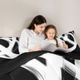 thumbnail image 5 of Castle Fairy White Watercolor Stripes Full Size Comforter Sets,Vintage Bedding Sets, 5 of 8