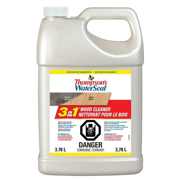 Thompson's WaterSeal 3 en1 Nettoyant Pour Le Bois, 3.78 L