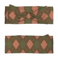thumbnail image 2 of Wukai Green and Squares Print Baby Bow Headband for Newborn Infant Baby Toddler Girls, 2 of 5