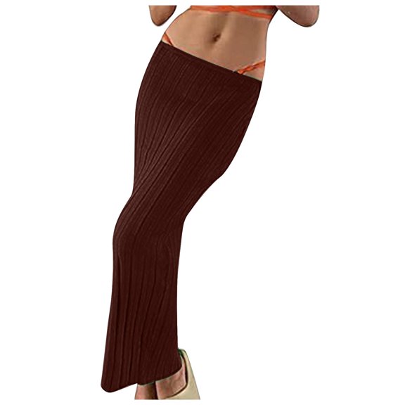 Npasoilc Mid Length Skirt for Women Versatile Home Resort Beach Casual Half Skirt