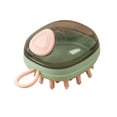 thumbnail image 1 of Cepillo de masaje para gatos, suave, elástico, de silicona, mango antideslizante, dispensador de champú, cepillo de baño para perros, para el cuidado de mascotas, baño, verde, 1 of 5