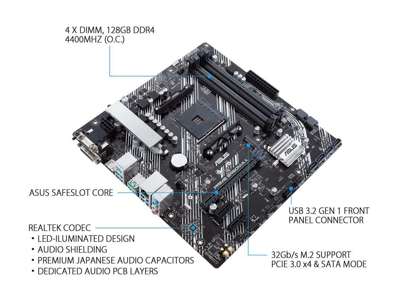 Micro Atx B450m Asus Prime PRIME B450M-K II｜Motherboards｜ASUS
