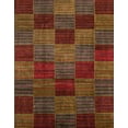 thumbnail image 1 of Ahgly Company Indoor Rectangle Abstract Saffron Red Checkered Area Rugs, 5' x 7', 1 of 6