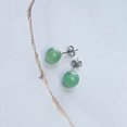 thumbnail image 4 of Pendientes de jade verde, pendientes de jade para mujeres y hombres, pendientes de plata de ley 925, pendientes hechos a mano, regalo para graduación, regreso a la escuela y aniversario de cumpleaños ER, 4 of 5