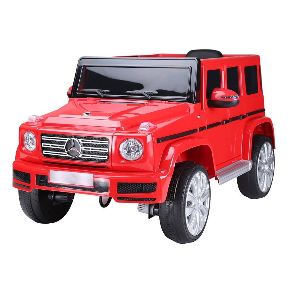 Kepooman 12V kids Ride-On Vehicle with 2.4G Remote Control, Electric Car for Kids 3-8 Years, Double Doors, LED Lights, MP3 Player - Red