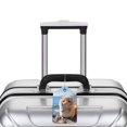 thumbnail image 3 of Rocae Cute Guinea Pig Sea for Leather Luggage Baggage Tags ID Label Privacy Cover ID Label with Stainless Steel Loop and Address Card, 3 of 5