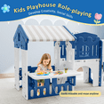 thumbnail image 6 of Vipuse 9 in 1 Indoor Infant Toddler Playground Slides Playset for Backyard Home, Blue & Gray, 6 of 11