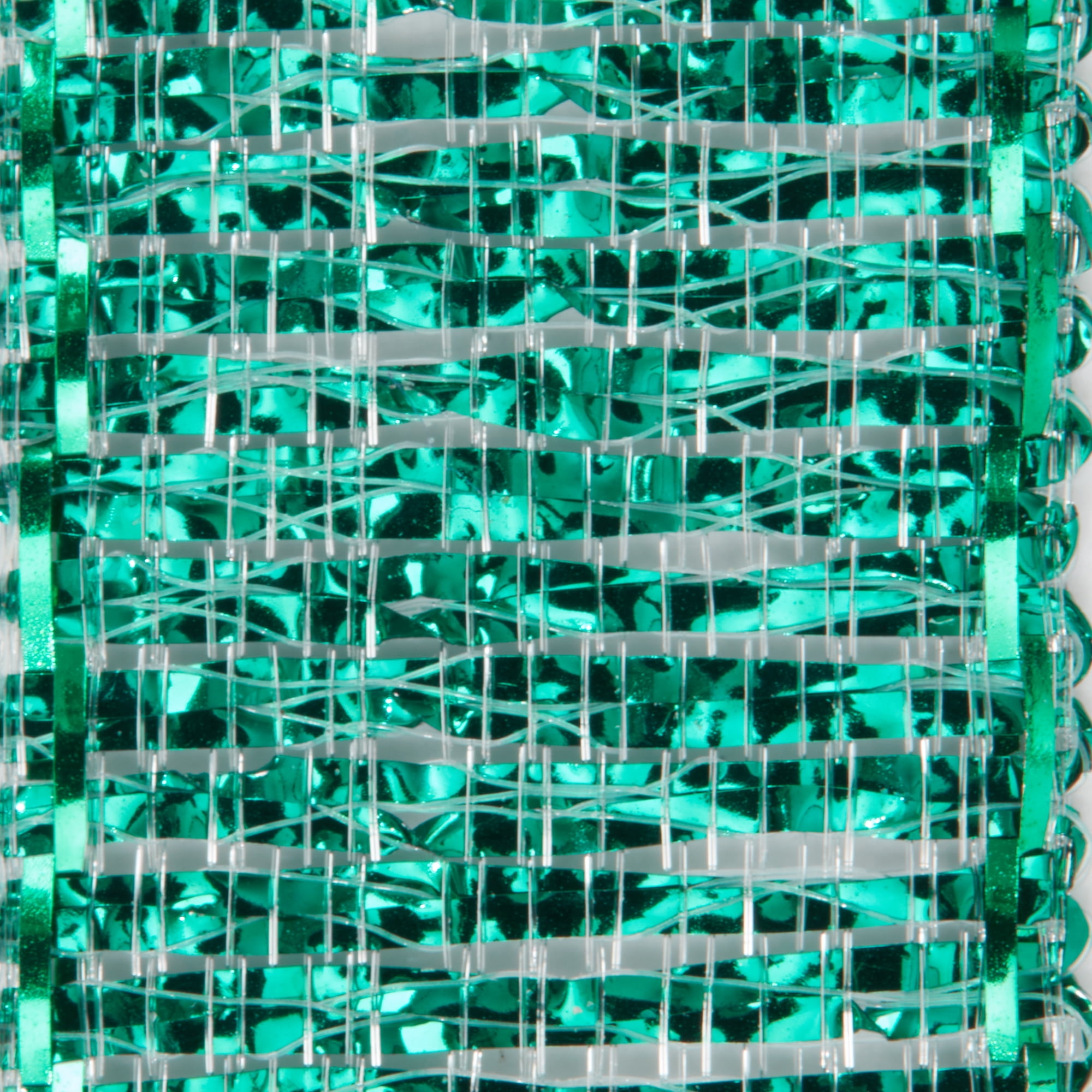 Offray Ribbon, Emerald Green 3/8 inch Galena Metallic Ribbon, 9 feet