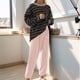 thumbnail image 4 of Gibobby Pantalones de yoga deportivos cálidos para mujer, pantalones de invierno cálidos de felpa Coral, pantalones sueltos informales para dormir, pantalones para el (Rosa Dorado, Talla única), 4 of 4