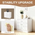 thumbnail image 5 of Hassch 3-Drawer Night Stand, Drawer Cabinet, Modern Bedside Table for Bedroom Living Room, Space-Saving, White, 5 of 7