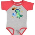 thumbnail image 3 of Inktastic Tyrannosaurus Rex Vs. Meteor Fun Space Dinosaur Boys or Girls Baby Bodysuit, 3 of 5