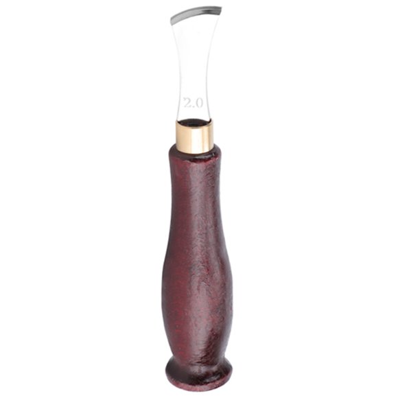 Outil à Froisser le Cuir, Outil de Sertissage en Acier Inoxydable, Coupe-Cuir avec Fente Peu Profonde, Design Courbé pour Décoration en Cuir 1mm 2mm