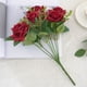 thumbnail image 4 of rosas artificiales rizadas | Ramo de novia de seda | Decoración del hogar, fotografía y decoración para fiestas | Blanco, rojo, rosa y vino, 4 of 6