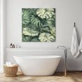 thumbnail image 3 of Palm Leaves Wall Art Painting on Canvas, Country Summer Botanical Tropical Plants Canvas Art Home Prints Wall Art Framed Modern Artwork for Living Room Bedroom Wall Decor 12x12in, 3 of 9