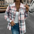 thumbnail image 5 of Utoimkio Women's Plaid Print Button Down Shirts Dressy Work Blouse Tops Long Sleeve Turndown Collar Dress Shirt Vacation Work Clothes for Women, 5 of 5